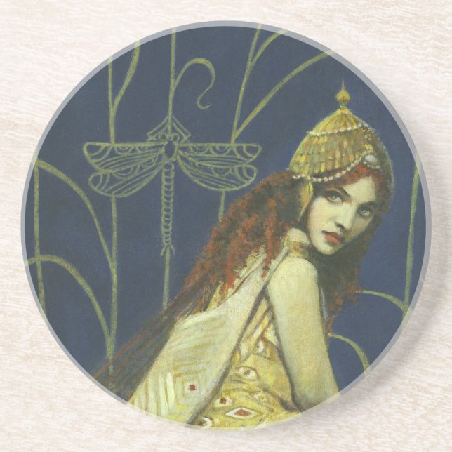 Dessous de verre rétro de la nymphe gothique (Devant)