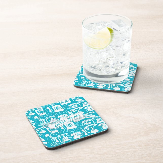 Dessous-de-verre Retro Grey ou n'importe quel Motif téléphonique co (Côté Droit)