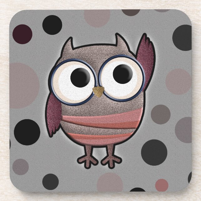 Dessous-de-verre Rétro hibou (Devant)