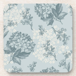 Dessous-de-verre Rétro motif floral avec des fleurs de viburnum