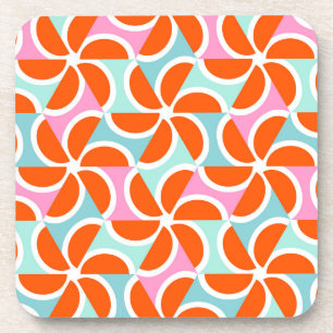 Dessous-de-verre Rétro motif orange de cale