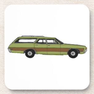 Dessous-de-verre retro station wagon