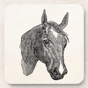 Dessous-de-verre Rétros chevaux de 1800s de cheval d'illustration