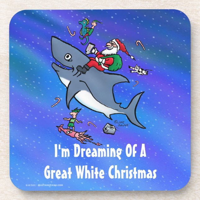 Dessous-de-verre Rêver D'Un Grand Noël De Requin Blanc (Devant)