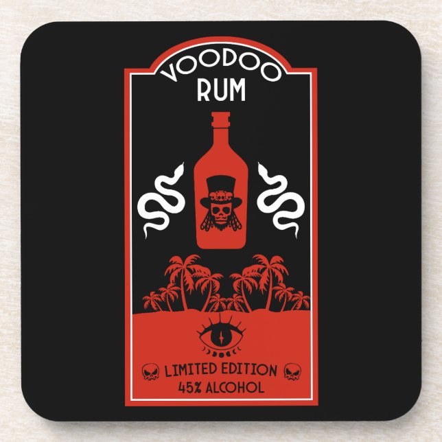 Dessous-de-verre rhum vaudou des Caraïbes (Devant)