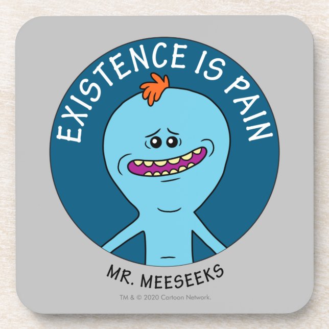 Dessous-de-verre RICK ET MORTY™ | L'Existence Est Une Douleur (Devant)