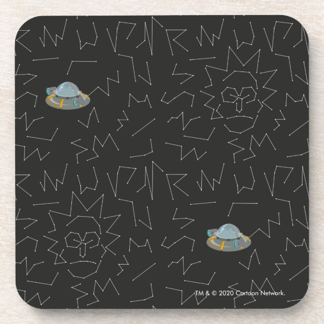 Dessous-de-verre RICK ET MORTY™| Motif Rick Constellation (Devant)