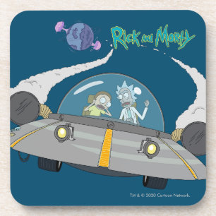 Dessous-de-verre RICK ET MORTY™   Vol En Navire Spatial