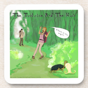 Dessous-de-verre Rick London Turtle Et Le Coiffeur De Perruque Drôl