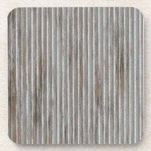 Dessous-de-verre Ridges métalliques argentés