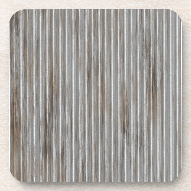 Dessous-de-verre Ridges métalliques argentés (Devant)