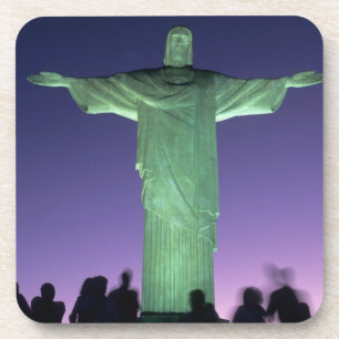 Dessous-de-verre Rio de Janeiro, Brésil. la statue du Christ sur