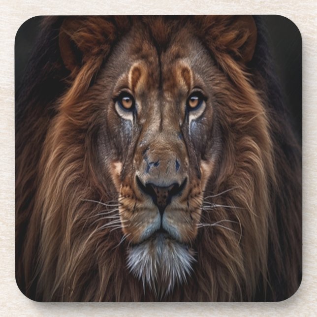 Dessous-de-verre Roi Lion avec une expression sérieuse (Devant)