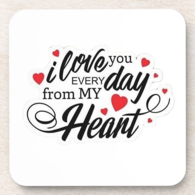 Dessous-de-verre Romantic Love Quote (Devant)