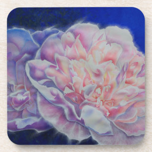 Dessous-de-verre Romantique élégante couleur rose blanc pastel