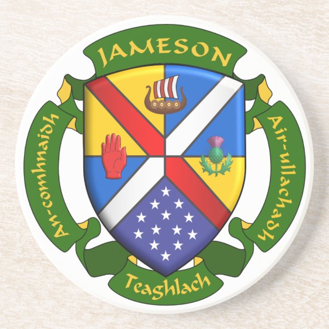 Dessous de verre rond en grès (Devant)