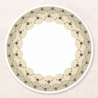 DESSOUS-DE-VERRE ROND EN PAPIER ぐるっとあにまる「カワイイラッコ親子」