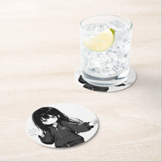 DESSOUS-DE-VERRE ROND EN PAPIER じとめ堂のコースター