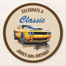 50e Anniversaire Classic Yellow Muscle Car