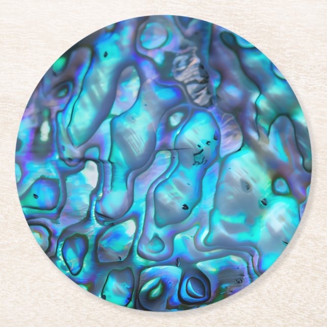 Dessous-de-verre Rond En Papier Abalone (Devant)