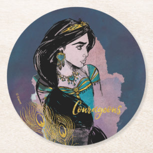 Dessous-de-verre Rond En Papier Aladin  Courageux Jasmine