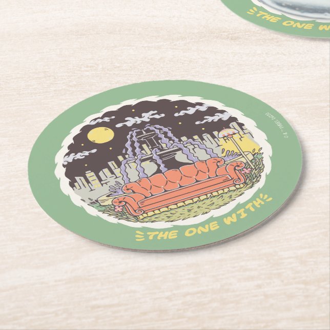 Dessous-de-verre Rond En Papier AMIS™ | Fontaine de dessin (Incliné)