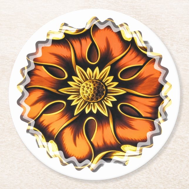 DESSOUS-DE-VERRE ROND EN PAPIER ANCIENNE ANGLETERRE (Devant)