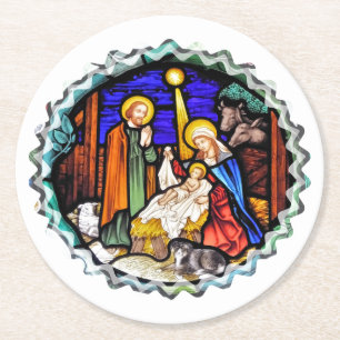 DESSOUS-DE-VERRE ROND EN PAPIER ANCIENNE ANGLETERRE