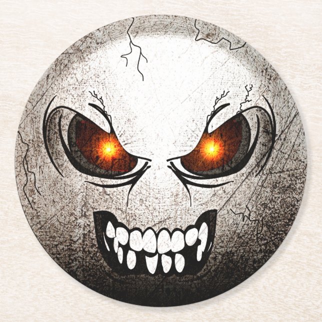 Dessous-de-verre Rond En Papier Angermoji Rétro (Devant)