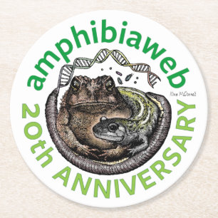 Dessous-de-verre Rond En Papier #ArtYourAmphibian2020 - Nina McDonnell