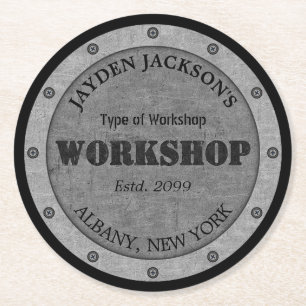 Dessous-de-verre Rond En Papier Atelier de boutique d'effets texturés Grotte Homme