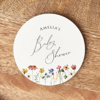 Baby shower Fleur sauvage coloré