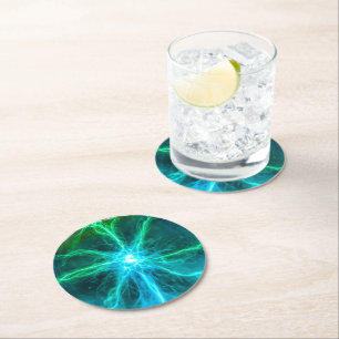 Dessous-de-verre Rond En Papier Balle de plasma
