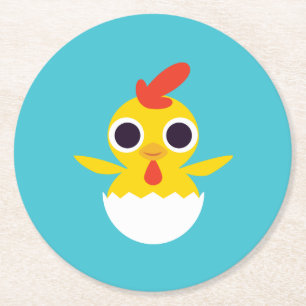 Dessous-de-verre Rond En Papier Bandit le poussin