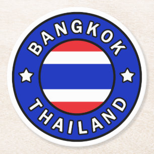 Dessous-de-verre Rond En Papier Bangkok Thaïlande