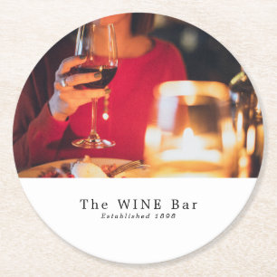 Dessous-de-verre Rond En Papier Bar à vins, Bar à vins/Vignoble