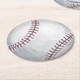 Dessous-de-verre Rond En Papier Baseball