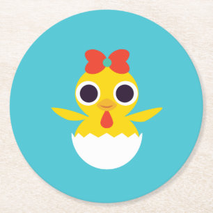 Dessous-de-verre Rond En Papier Bayla le poussin