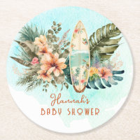 Bébé à bord Surf tropical Baby shower neutre