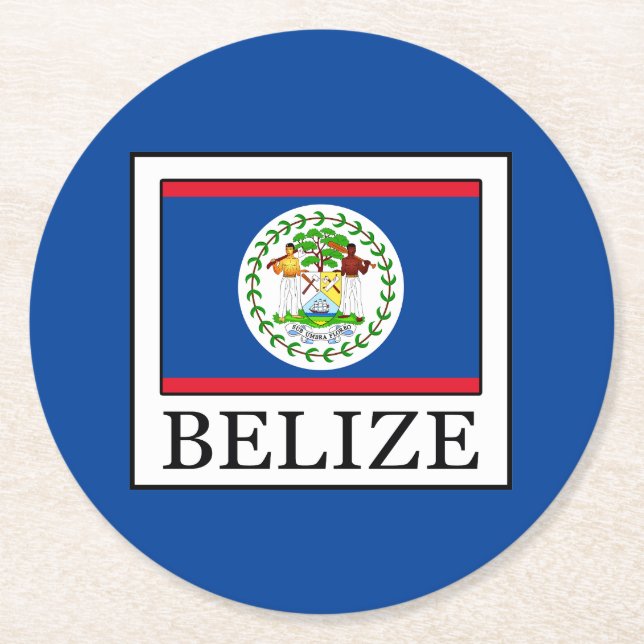 Dessous-de-verre Rond En Papier Belize (Devant)