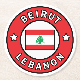 Dessous-de-verre Rond En Papier Beyrouth Liban