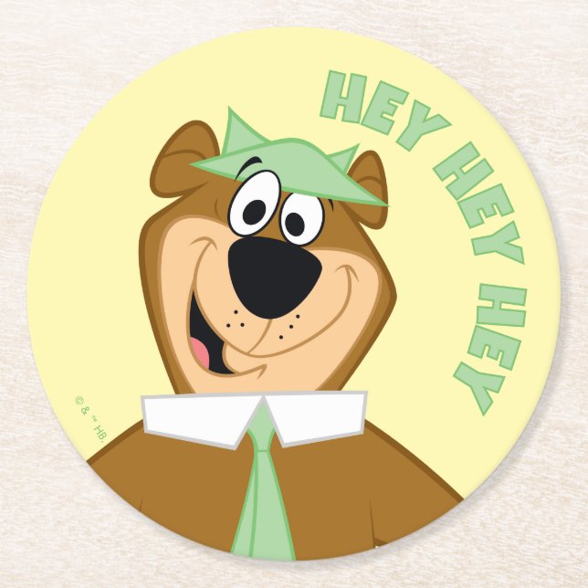 Dessous-de-verre Rond En Papier Bienvenue à Yogi Bear (Devant)