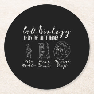 Dessous-de-verre Rond En Papier biologie cellulaire drôle de science -    nerdyge