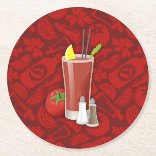 Dessous-de-verre Rond En Papier Bloody Mary