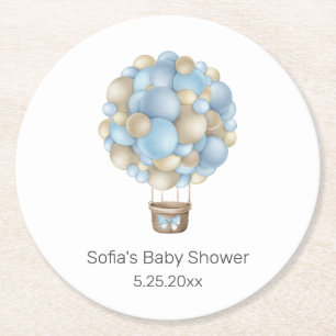 Dessous-de-verre Rond En Papier Blue Hot