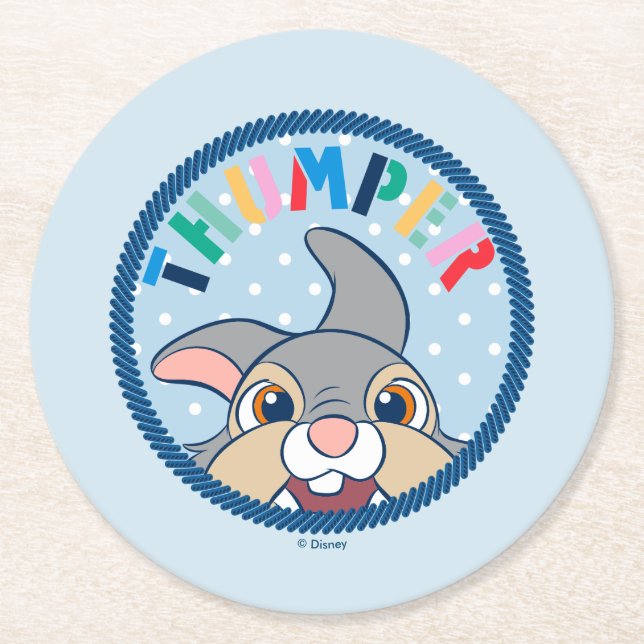 Dessous-de-verre Rond En Papier Bombei's Thumper Polka Dot Badge (Devant)