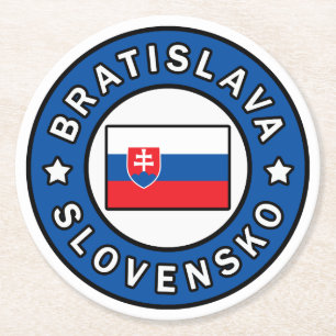 Dessous-de-verre Rond En Papier Bratislava Slovaquie