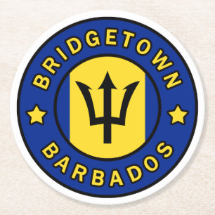Dessous-de-verre Rond En Papier Bridgetown Barbade