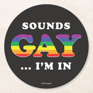 Dessous-de-verre Rond En Papier Ça Semble Gay... Je suis dans