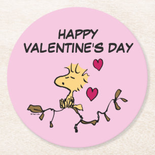 Dessous-de-verre Rond En Papier cacahuètes   Sifflet Woodstock